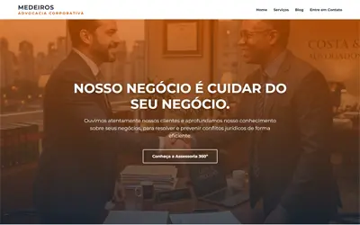 Hero section site advocacia — projeto ueqs 03