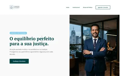 Hero section site advocacia — projeto ueqs 07