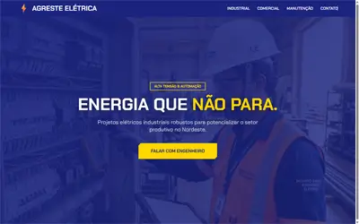 Hero section site engenharia — projeto ueqs 03