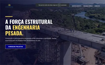 Hero section site engenharia — projeto ueqs 06