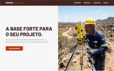 Hero section site engenharia — projeto ueqs 09