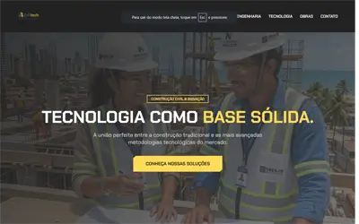 Hero section site engenharia — projeto ueqs 14